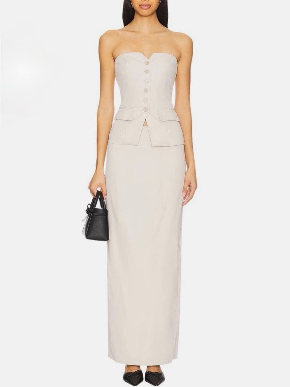 Revolve All The Ways Marta Cream Skirt Set in Stone - size small